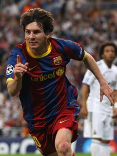 Lionel Messi Celebrando un Gol