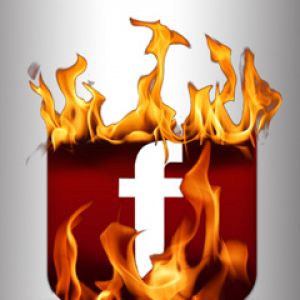 Logo de Facebook en Llamas