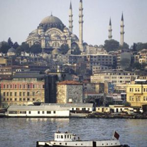 Horizonte de Estambul con Mezquita