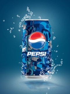 Lata de Pepsi con Salpicaduras