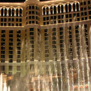 Fuentes del Bellagio de Noche