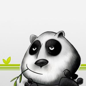 Ilustración de panda lindo