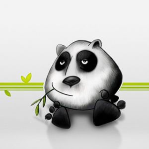 Ilustración de panda lindo