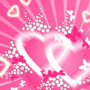 Corazones y Mariposas Rosas