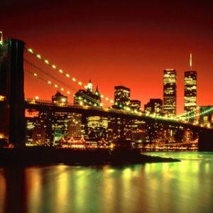 Puente de Brooklyn al Atardecer