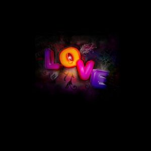 Tipografía Colorida del Amor
