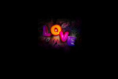 Tipografía Colorida del Amor