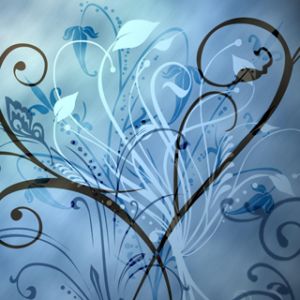 Diseño Floral Elegante en Forma de Corazón
