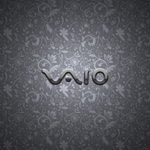 Logo de VAIO en fondo floral