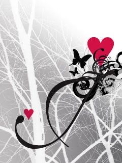 Diseño de corazón y mariposa