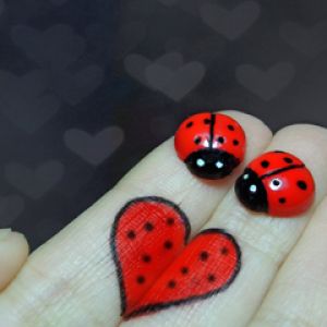 Arte de Corazón de Mariquita