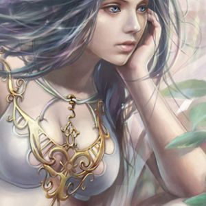 Arte Fantástico Mujer con Joyas