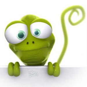 Rana de Dibujos Animados Verde Linda
