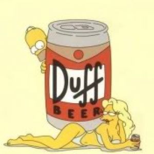 Homer Simpson y Duff Beer