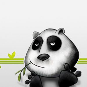Ilustración de panda lindo