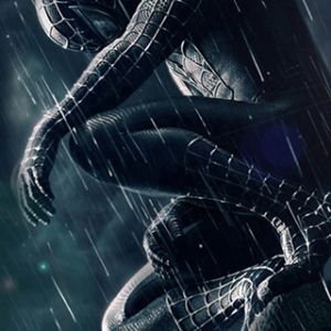 Spider-Man en la lluvia