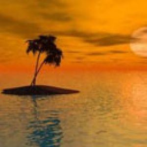 Serenidad en la Isla al Atardecer