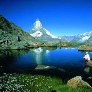 Reflejo del Matterhorn en el Lago