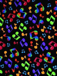 Patrón de Notas Musicales Coloridas
