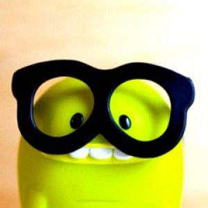 Monstruo Verde Divertido con Gafas