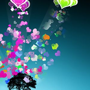 Árbol de Corazones Coloridos