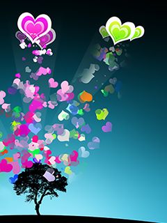 Árbol de Corazones Coloridos