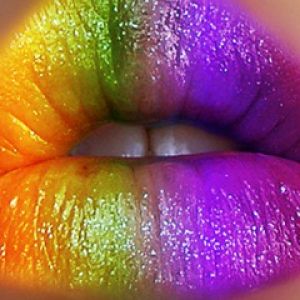 Labios Arcoíris Coloridos