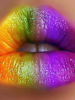 Labios Arcoíris Coloridos