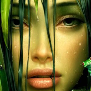 Arte Fantástico Verde Encantador