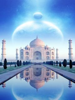 Reflejo del Taj Mahal en el Espacio