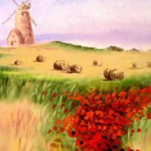 Molino de Viento en el Campo
