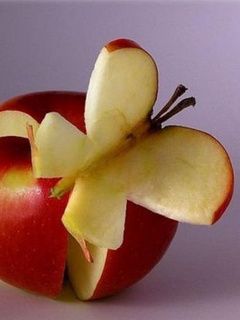 Manzana Creativa en Forma de Mariposa