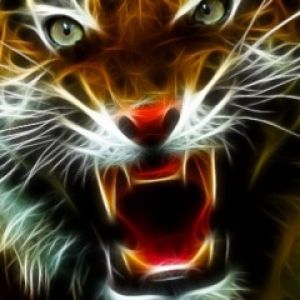 Retrato de Tigre Feroz