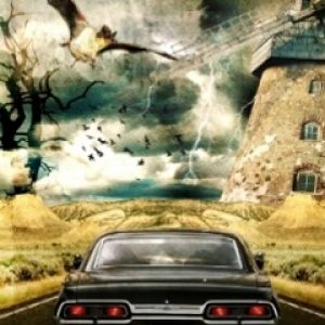 Paisaje Fantástico con Coche
