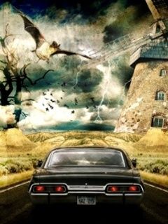 Paisaje Fantástico con Coche