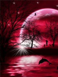 Paisaje Místico de la Luna Roja