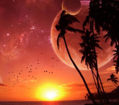 Impresionante Atardecer con Planetas