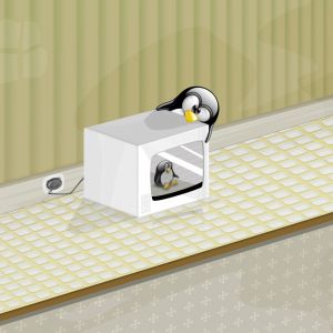 Pingüino en el Microondas