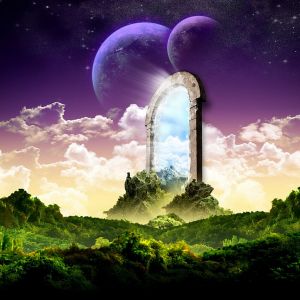 Paisaje Fantástico con Portal