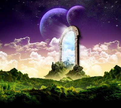Paisaje Fantástico con Portal