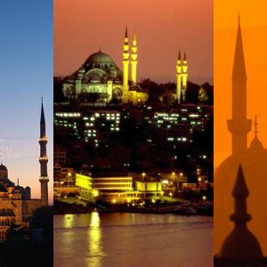 Horizonte de Estambul al Atardecer