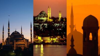 Horizonte de Estambul al Atardecer