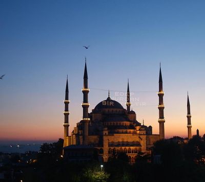Mezquita Sultan Ahmed al Atardecer