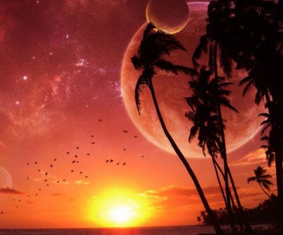Impresionante Atardecer con Planetas