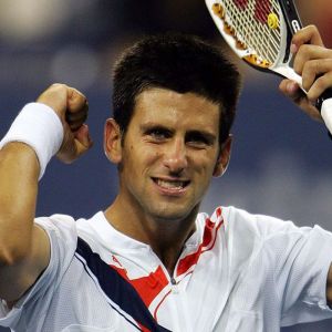 Celebración de Novak Djokovic