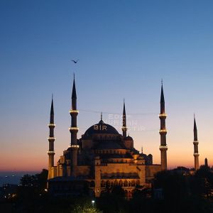 Mezquita Sultan Ahmed al Atardecer