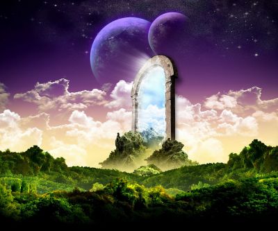 Paisaje Fantástico con Portal