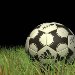 Balón de Fútbol Adidas en el Césped