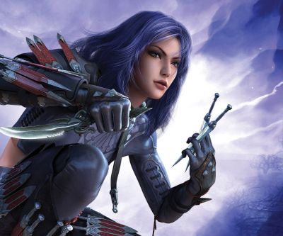 Guerrera Fantástica con Espadas