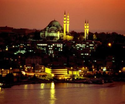 Horizonte de Estambul al Atardecer